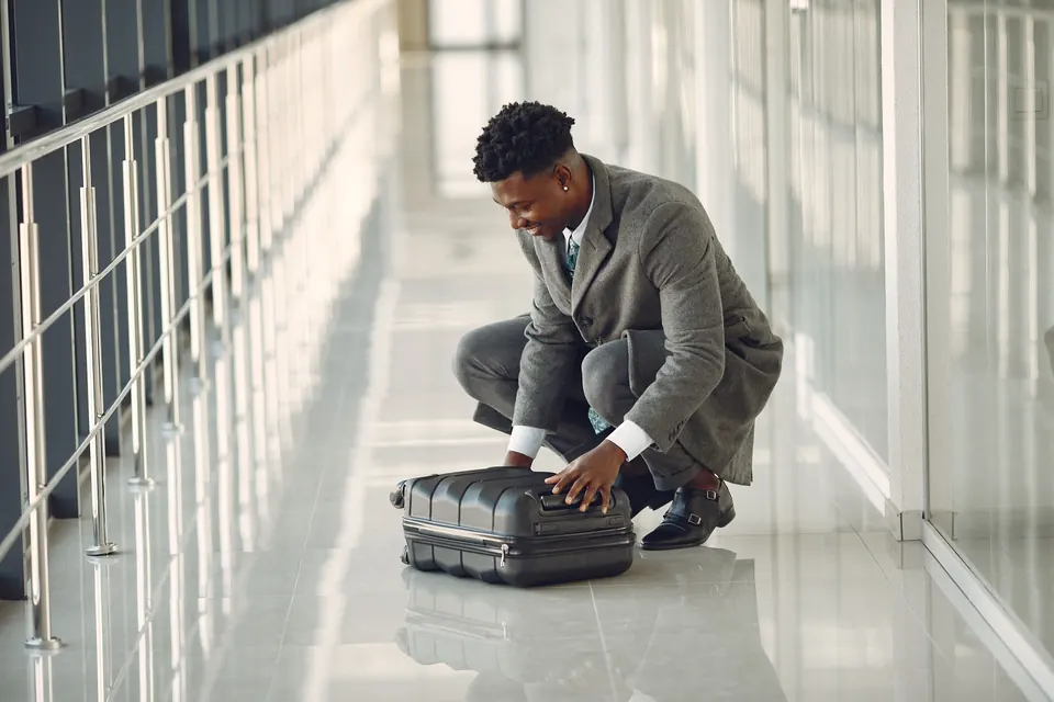 Airport travel with luggage
